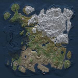 Thumbnail Rust Map: Procedural Map, Size: 4000, Seed: 65756, 13 Monuments