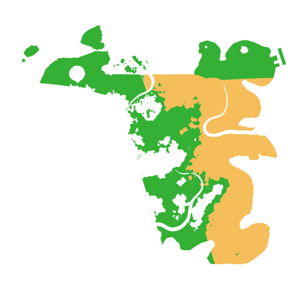Biome Rust Map: Procedural Map, Size: 3500, Seed: 425251