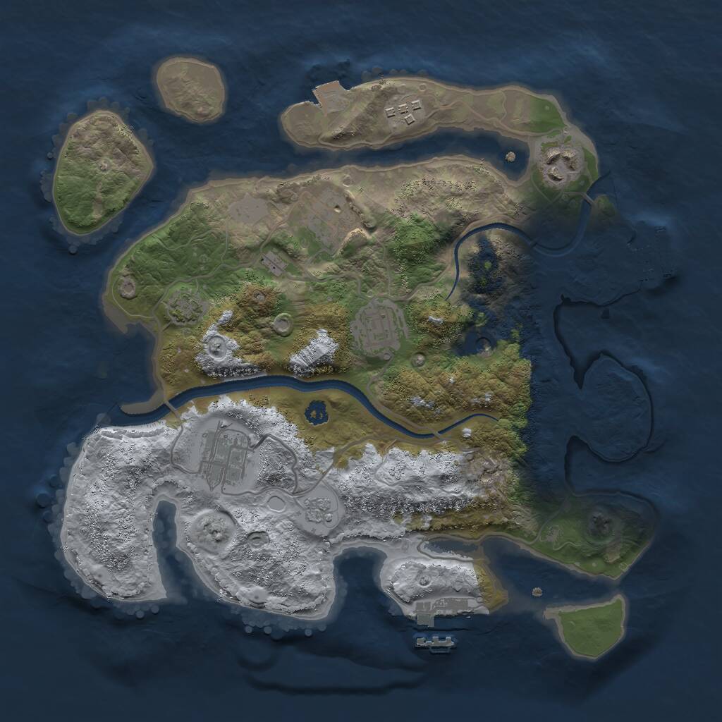 Rust Map: Procedural Map, Size: 3000, Seed: 237890, 11 Monuments