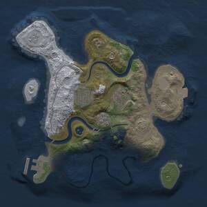 Thumbnail Rust Map: Procedural Map, Size: 2500, Seed: 1339, 8 Monuments