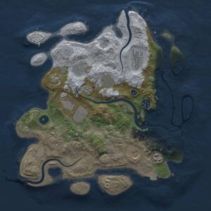 Thumbnail Rust Map: Procedural Map, Size: 3500, Seed: 871372852, 13 Monuments