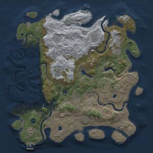 Thumbnail Rust Map: Procedural Map, Size: 4500, Seed: 1341036017, 17 Monuments