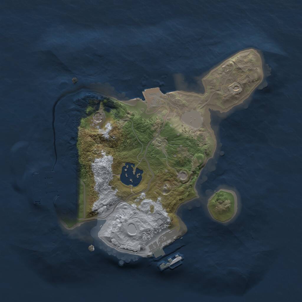 Rust Map: Procedural Map, Size: 2000, Seed: 1774203574, 5 Monuments