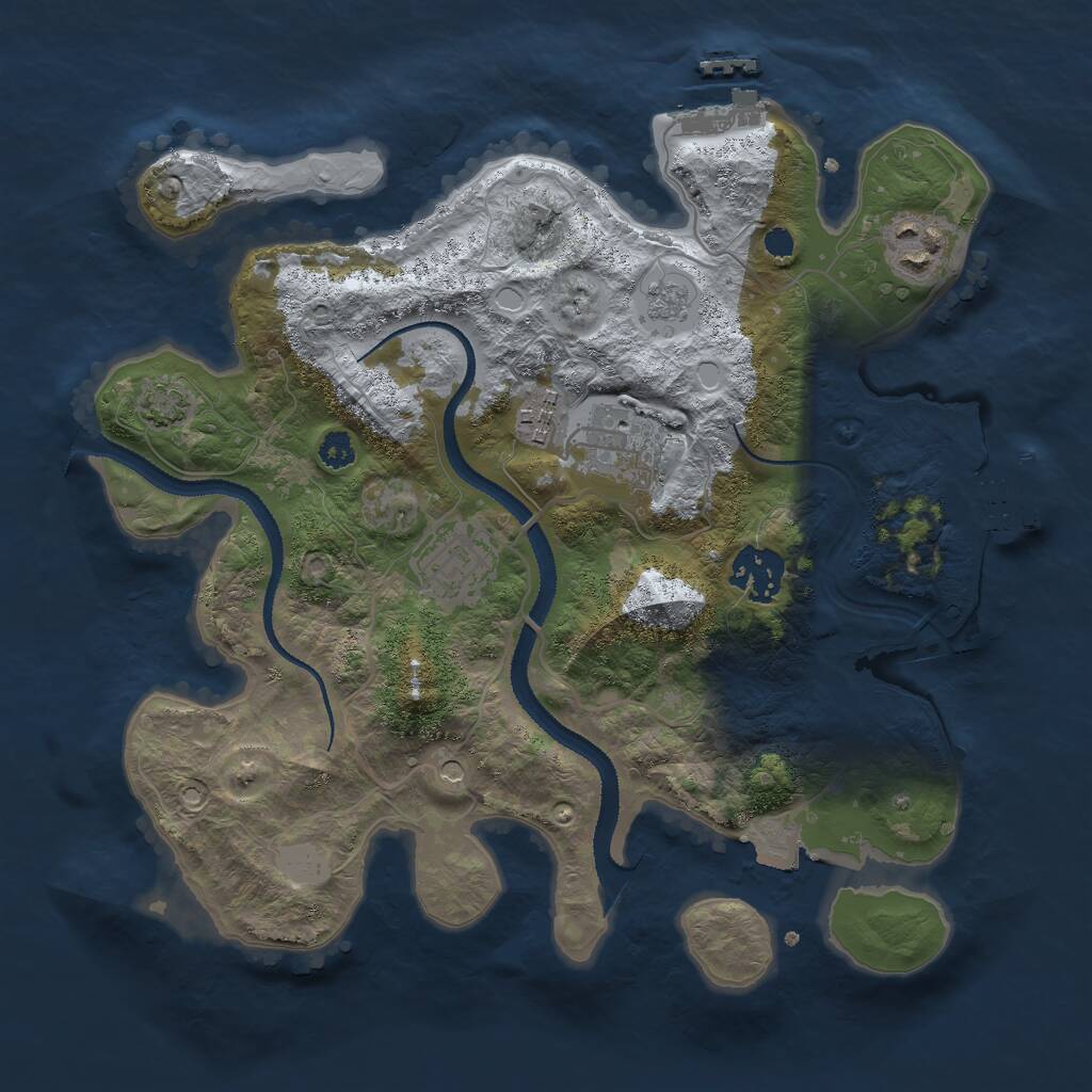 Rust Map: Procedural Map, Size: 3000, Seed: 1527970336, 11 Monuments