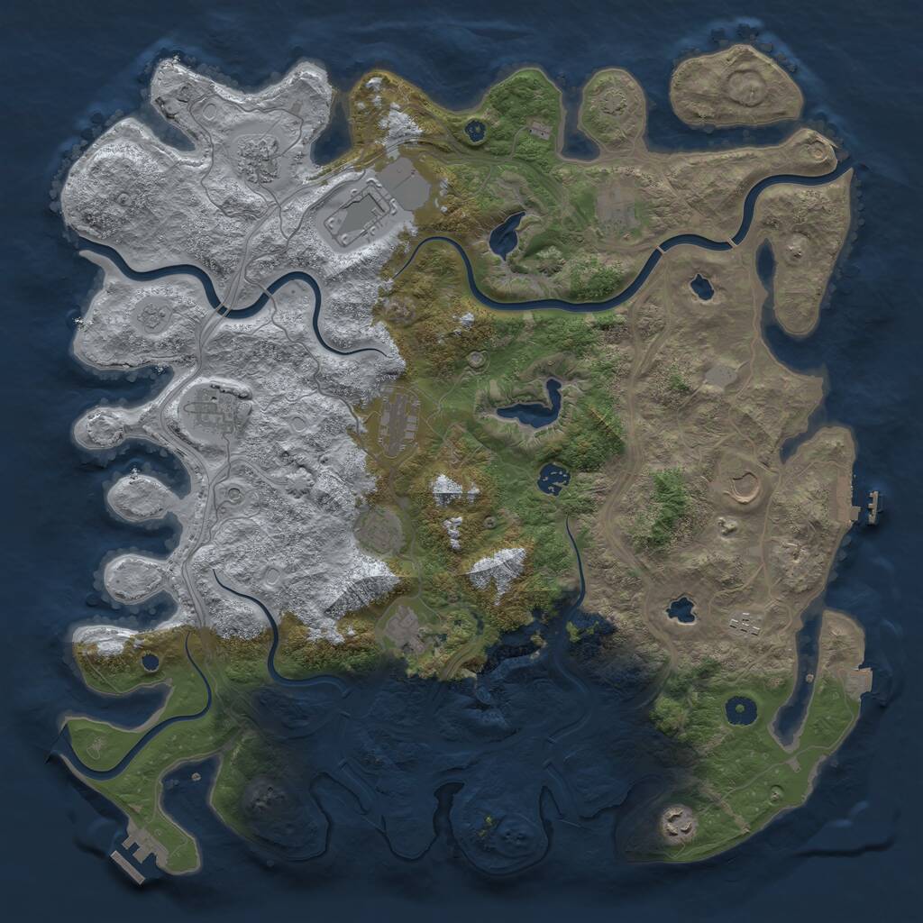 Rust Map: Procedural Map, Size: 4500, Seed: 9984520, 17 Monuments