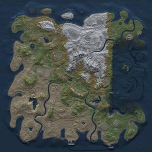 Thumbnail Rust Map: Procedural Map, Size: 5000, Seed: 52793101, 17 Monuments
