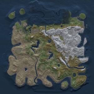 Thumbnail Rust Map: Procedural Map, Size: 4000, Seed: 1776595097, 15 Monuments