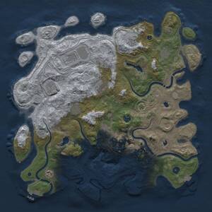 Thumbnail Rust Map: Procedural Map, Size: 4500, Seed: 1113062927, 17 Monuments
