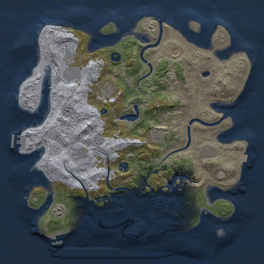 Rust Map: Procedural Map, Size: 4000, Seed: 1548754457, 15 Monuments