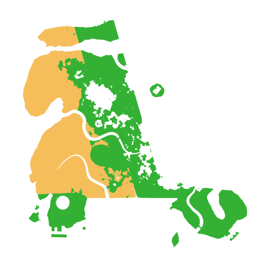 Biome Rust Map: Procedural Map, Size: 3500, Seed: 14015