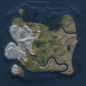 Thumbnail Rust Map: Procedural Map, Size: 2850, Seed: 1725473452, 11 Monuments