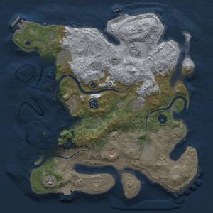 Thumbnail Rust Map: Procedural Map, Size: 3500, Seed: 59012540, 15 Monuments