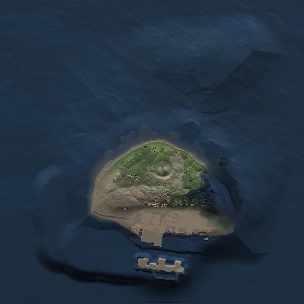 Rust Map: Procedural Map, Size: 1000, Seed: 46987, 2 Monuments