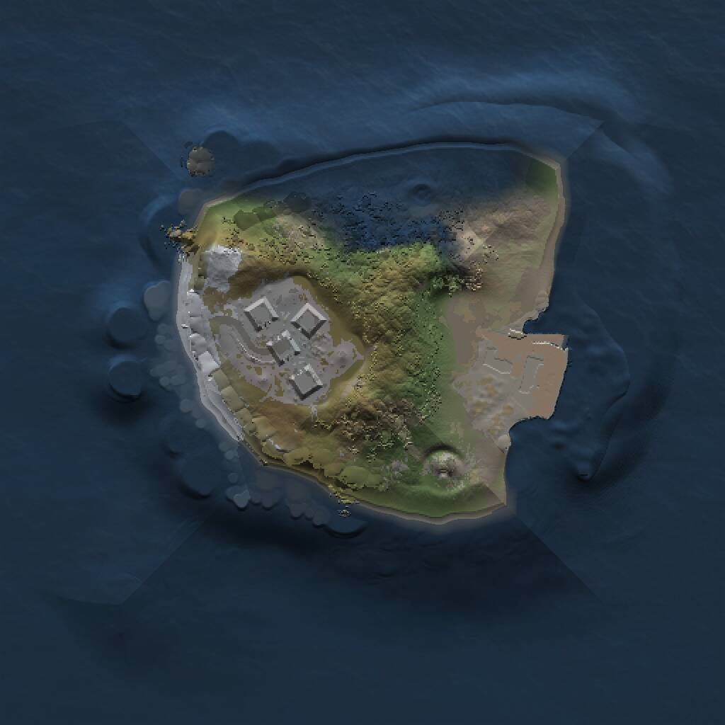 Rust Map: Procedural Map, Size: 1000, Seed: 1851233974, 2 Monuments