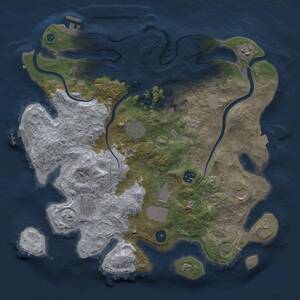 Thumbnail Rust Map: Procedural Map, Size: 3750, Seed: 60000, 14 Monuments