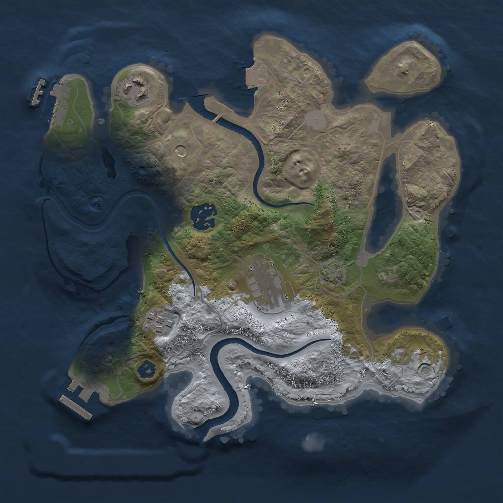 Rust Map: Procedural Map, Size: 2800, Seed: 1582809269, 9 Monuments