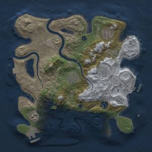 Thumbnail Rust Map: Procedural Map, Size: 3000, Seed: 56712, 12 Monuments