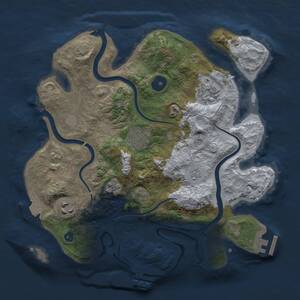 Thumbnail Rust Map: Procedural Map, Size: 3000, Seed: 1232864334, 10 Monuments