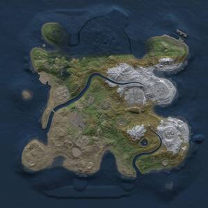 Thumbnail Rust Map: Procedural Map, Size: 2800, Seed: 1728749221, 9 Monuments