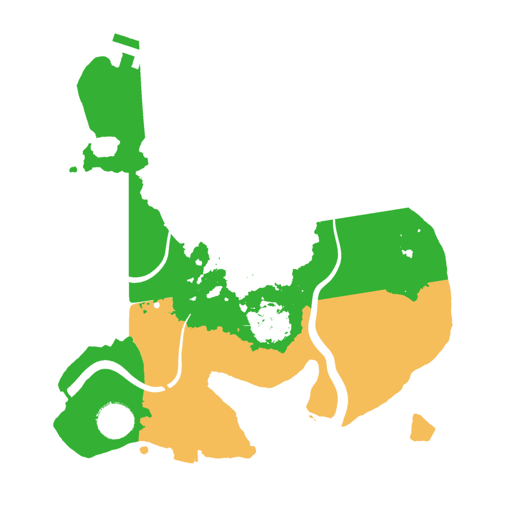 Biome Rust Map: Procedural Map, Size: 2500, Seed: 54648897