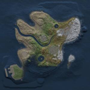 Thumbnail Rust Map: Procedural Map, Size: 2200, Seed: 25, 6 Monuments
