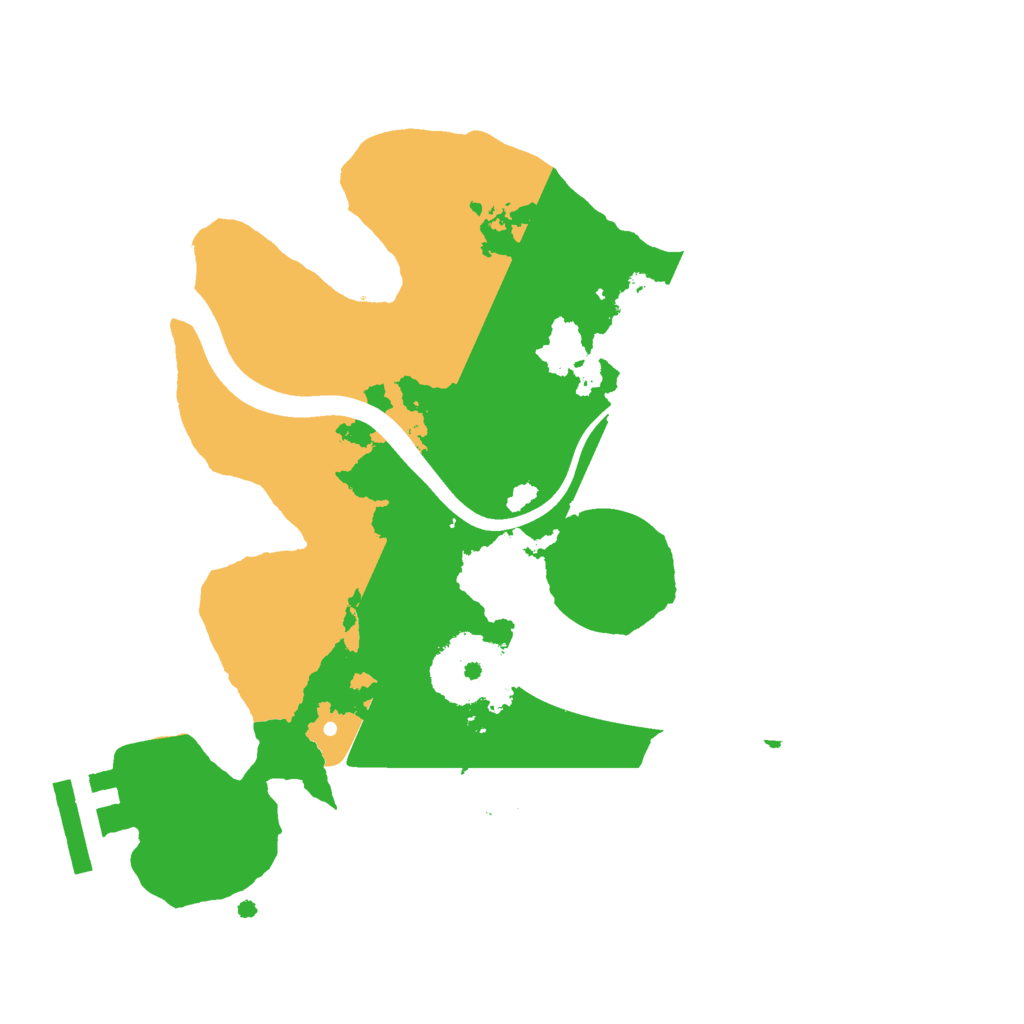 Biome Rust Map: Procedural Map, Size: 2200, Seed: 25
