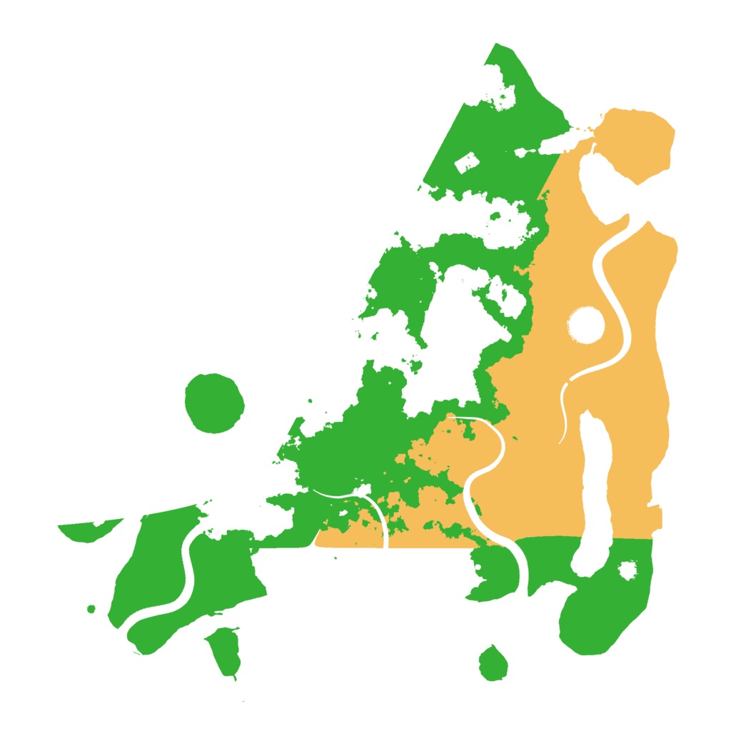 Biome Rust Map: Procedural Map, Size: 3500, Seed: 799281