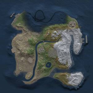 Thumbnail Rust Map: Procedural Map, Size: 2500, Seed: 821213067, 9 Monuments