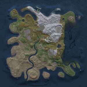 Thumbnail Rust Map: Procedural Map, Size: 3500, Seed: 800321111, 16 Monuments