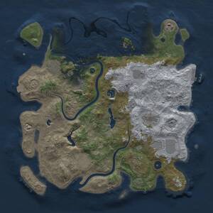 Thumbnail Rust Map: Procedural Map, Size: 4000, Seed: 1262307844, 16 Monuments