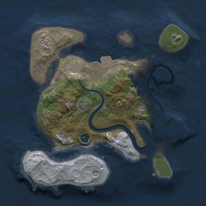 Thumbnail Rust Map: Procedural Map, Size: 2250, Seed: 636261, 4 Monuments