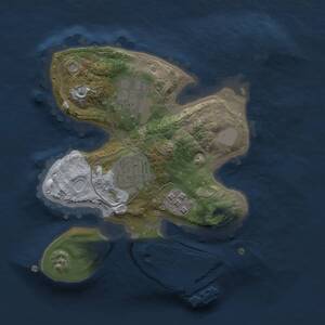 Thumbnail Rust Map: Procedural Map, Size: 2000, Seed: 1852340433, 5 Monuments