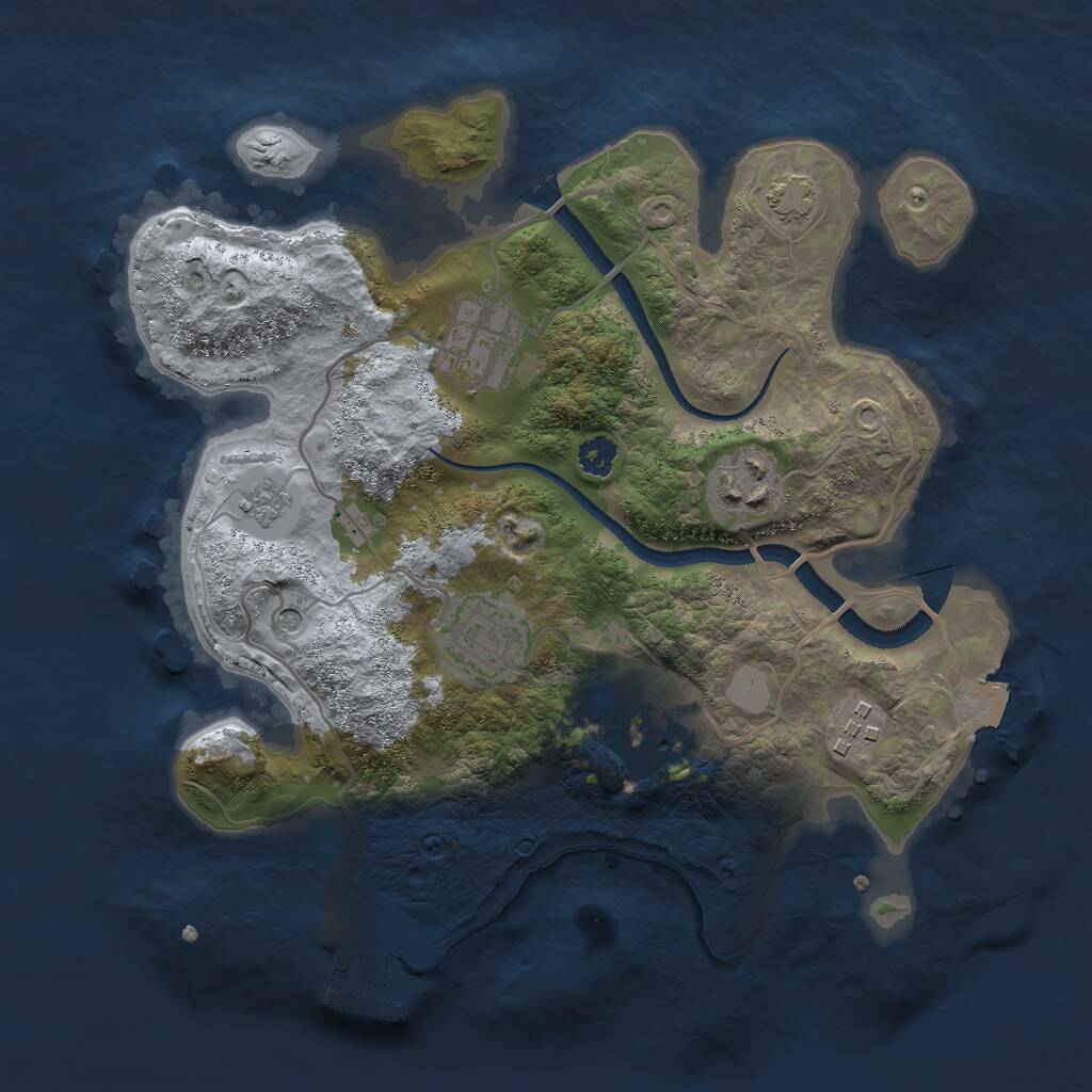 Rust Map: Procedural Map, Size: 2800, Seed: 1946259, 10 Monuments
