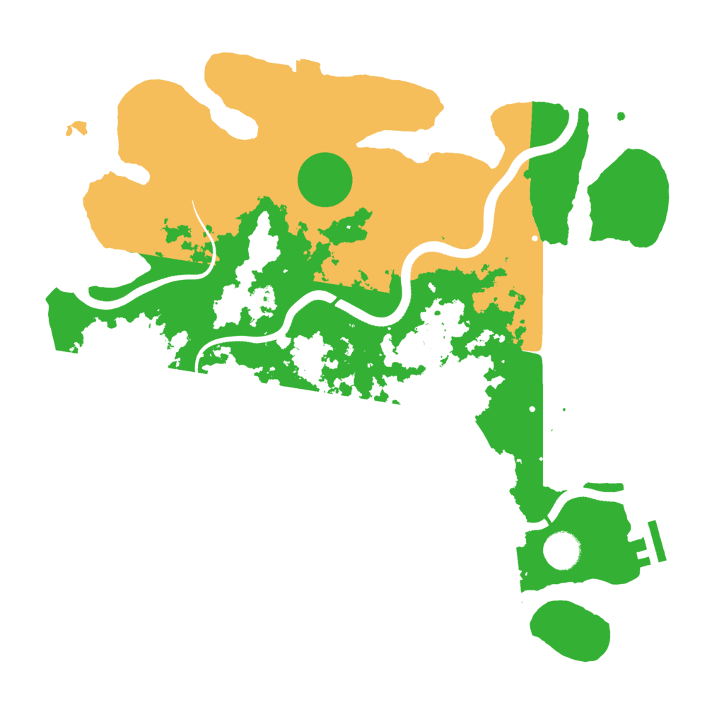 Biome Rust Map: Procedural Map, Size: 3500, Seed: 707