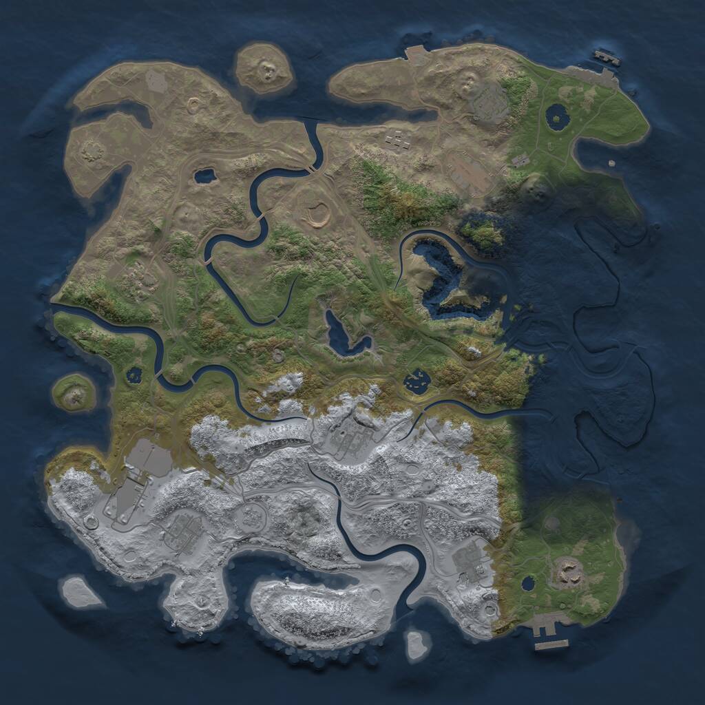 Rust Map: Procedural Map, Size: 4250, Seed: 2006, 17 Monuments