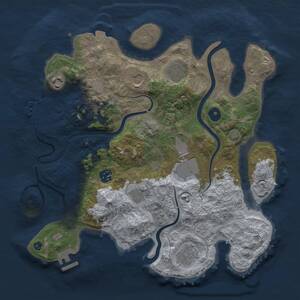Thumbnail Rust Map: Procedural Map, Size: 3500, Seed: 103762540, 14 Monuments