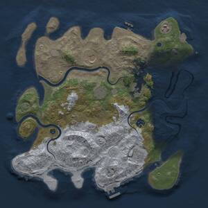 Thumbnail Rust Map: Procedural Map, Size: 3700, Seed: 66541, 14 Monuments