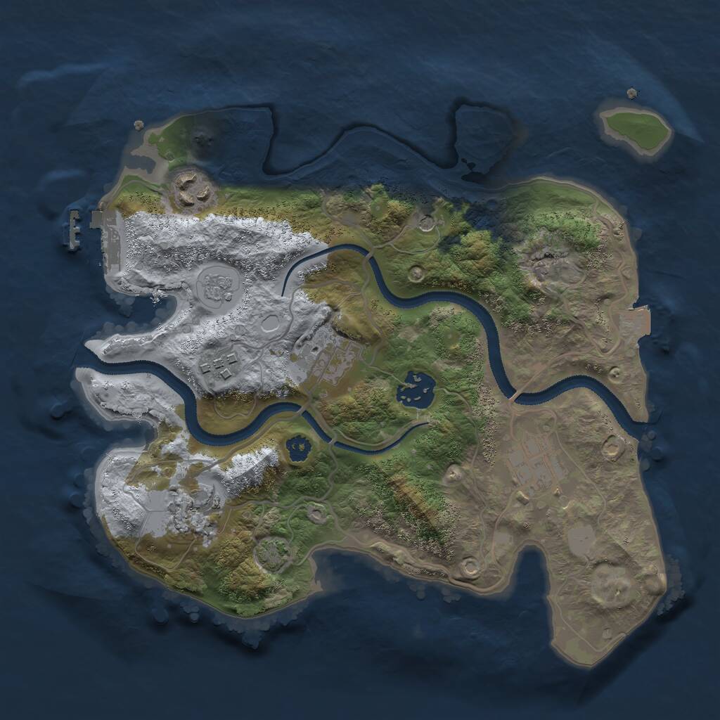 Rust Map: Procedural Map, Size: 2851, Seed: 450000, 11 Monuments