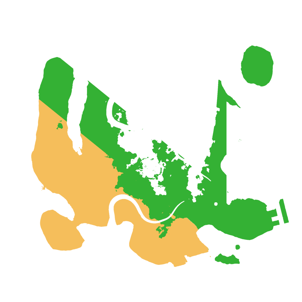 Biome Rust Map: Procedural Map, Size: 2500, Seed: 56553