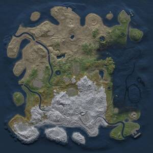 Thumbnail Rust Map: Procedural Map, Size: 4250, Seed: 17716, 16 Monuments