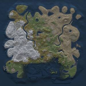 Thumbnail Rust Map: Procedural Map, Size: 4500, Seed: 384599473, 16 Monuments
