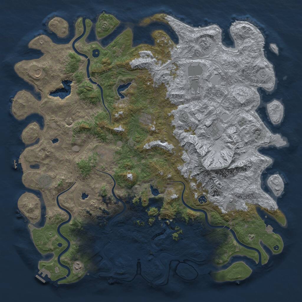 Rust Map: Procedural Map, Size: 5555, Seed: 10345222, 17 Monuments