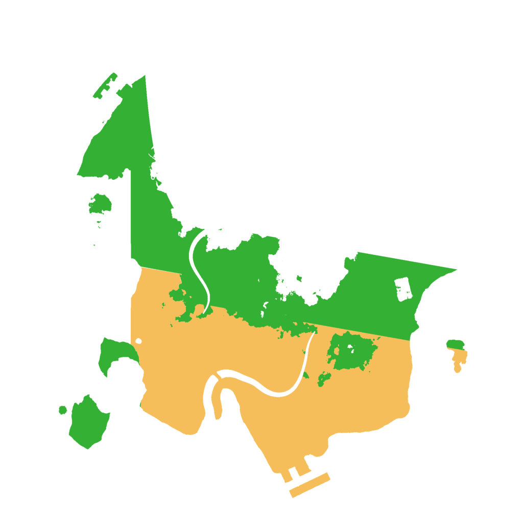 Biome Rust Map: Procedural Map, Size: 2500, Seed: 992420