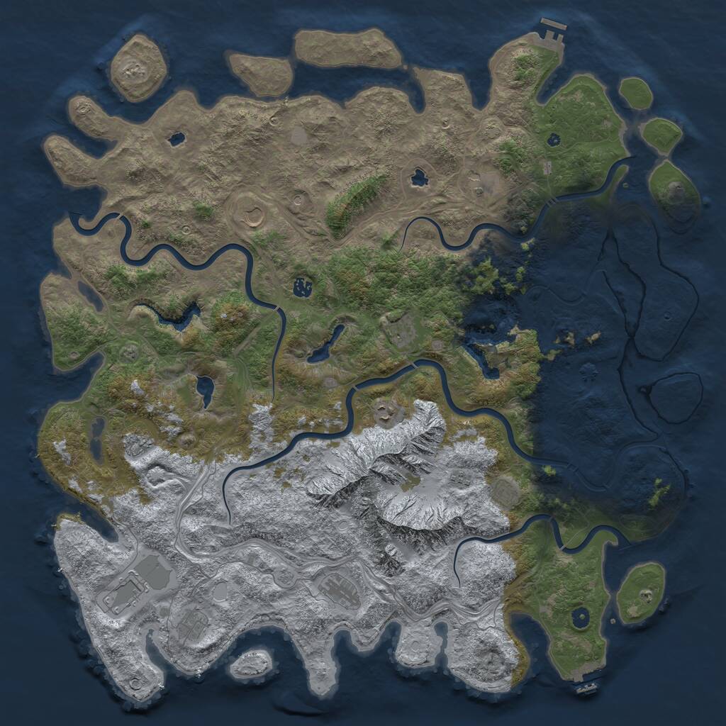 Rust Map: Procedural Map, Size: 5555, Seed: 10345244, 17 Monuments