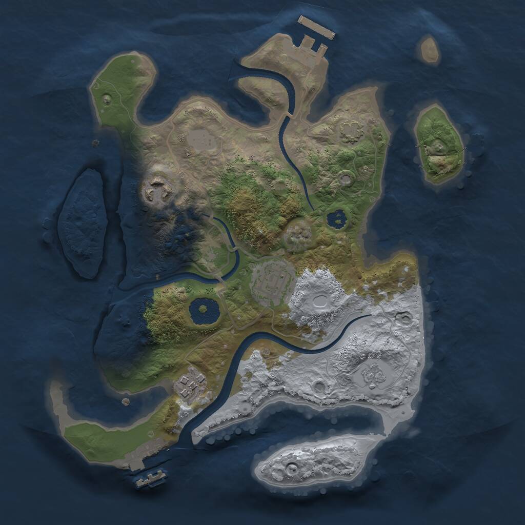 Rust Map: Procedural Map, Size: 2700, Seed: 1763380872, 8 Monuments