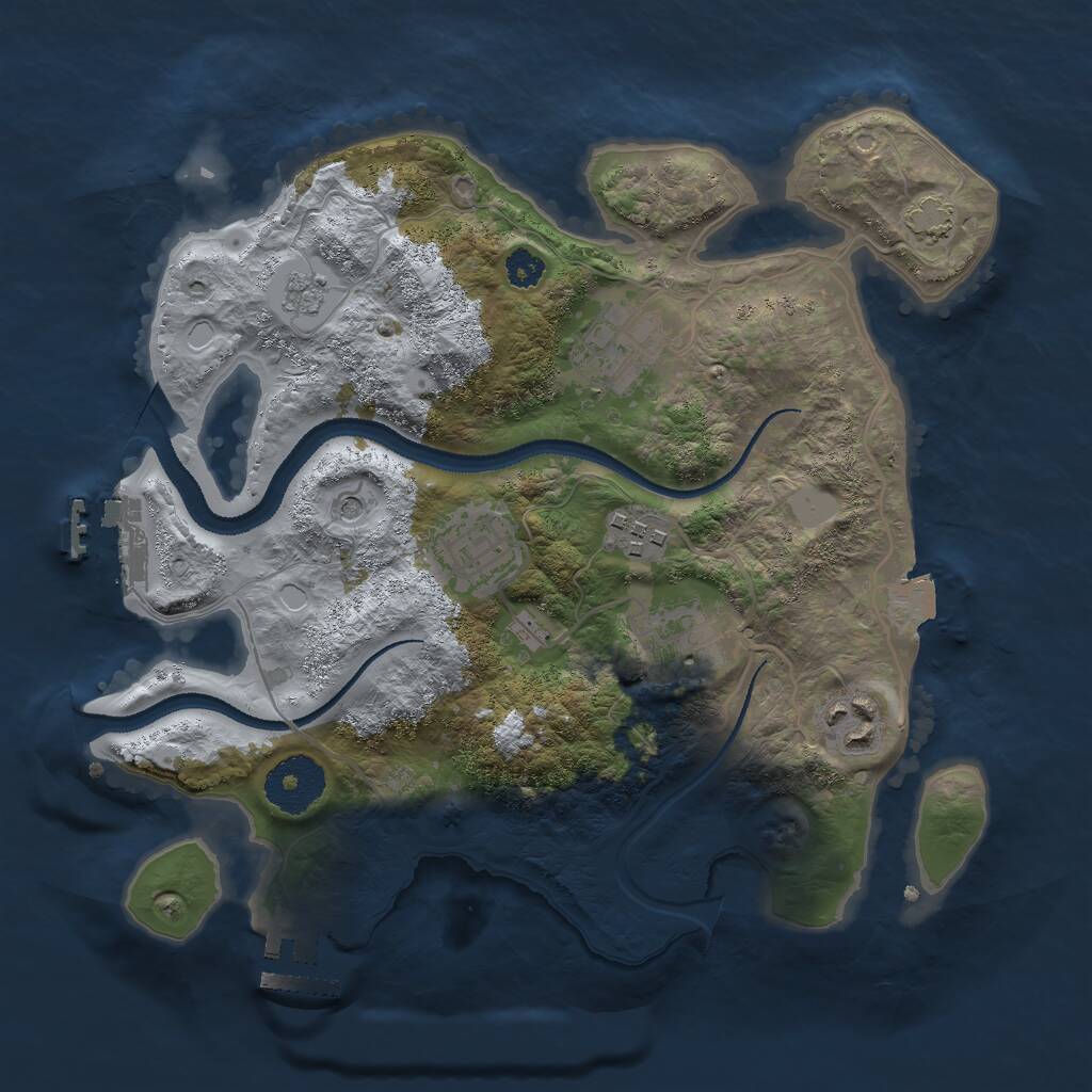 Rust Map: Procedural Map, Size: 2850, Seed: 794692257, 11 Monuments