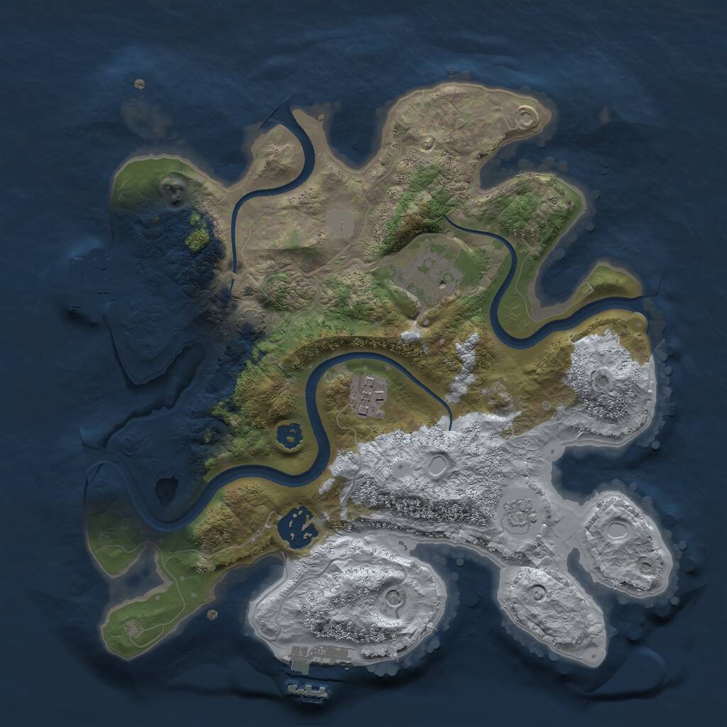 Rust Map: Procedural Map, Size: 2800, Seed: 248093, 9 Monuments