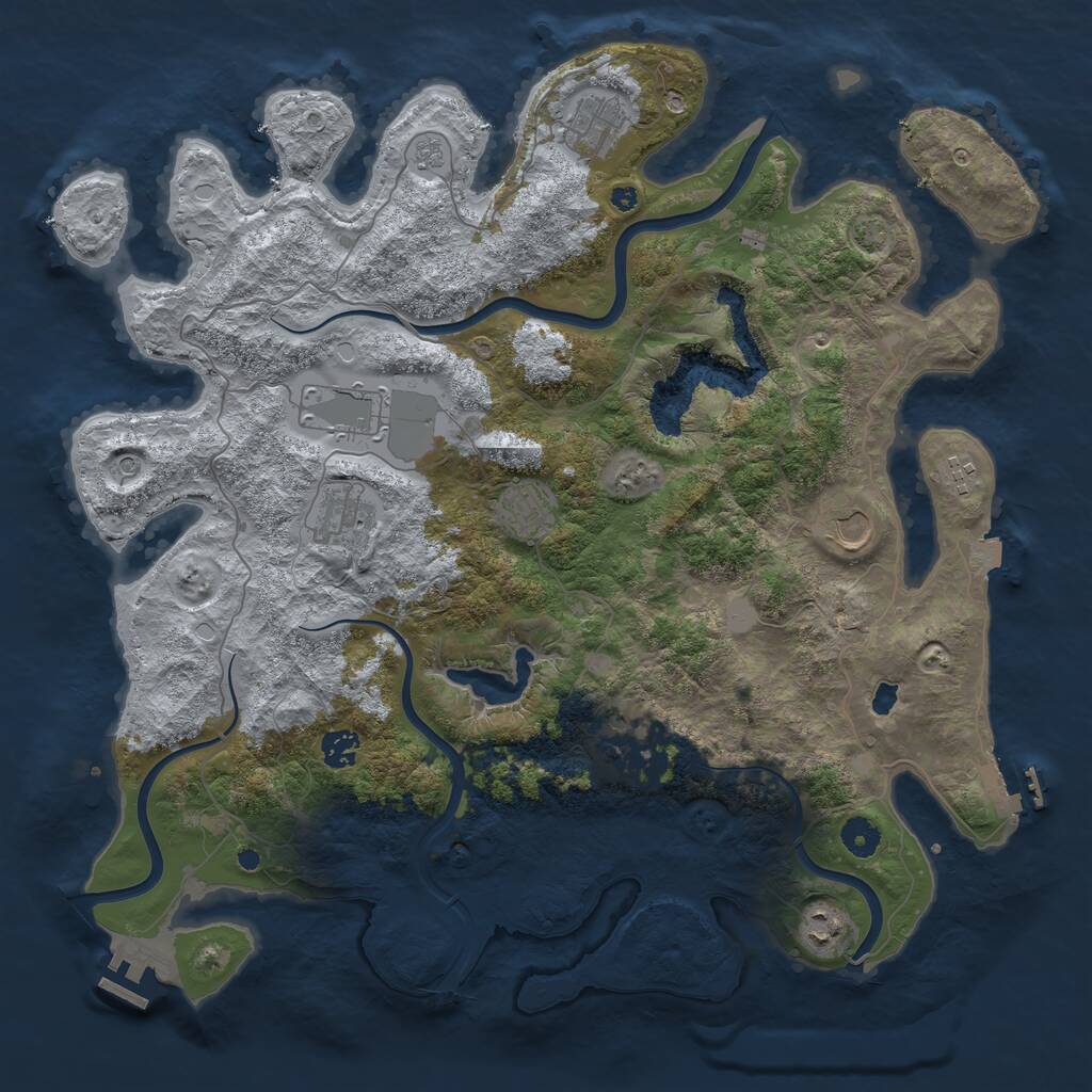 Rust Map: Procedural Map, Size: 4200, Seed: 938674520, 15 Monuments