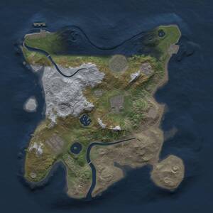 Thumbnail Rust Map: Procedural Map, Size: 2800, Seed: 1071986862, 10 Monuments