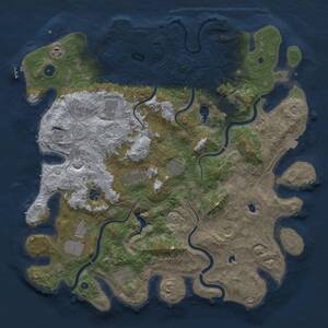 Thumbnail Rust Map: Procedural Map, Size: 4500, Seed: 624384969, 16 Monuments